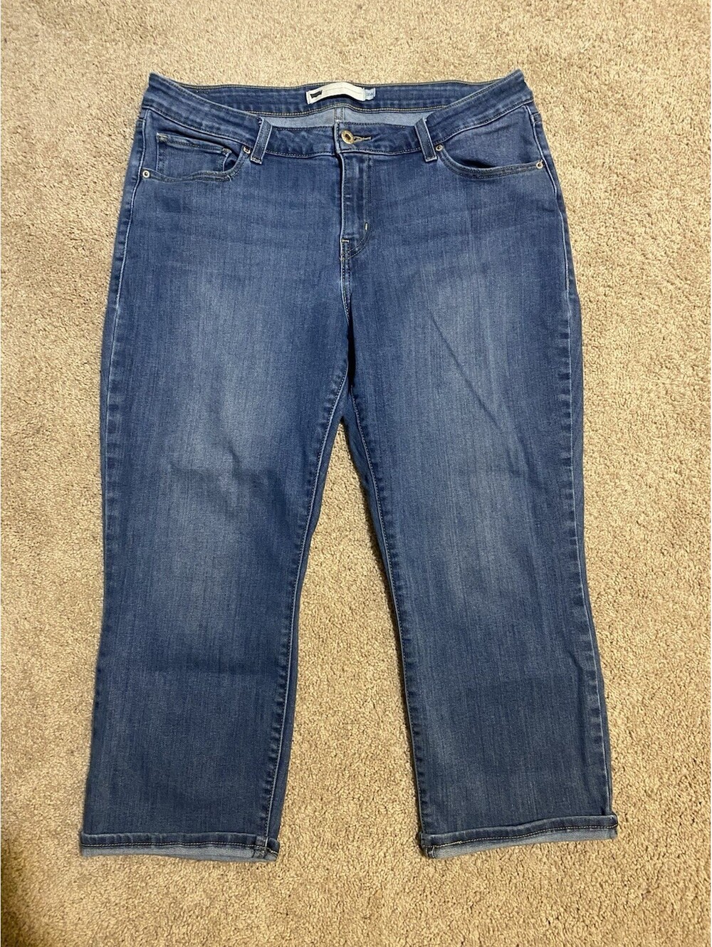 Levi's Women's Size 16W Capri Denim Blue Jeans